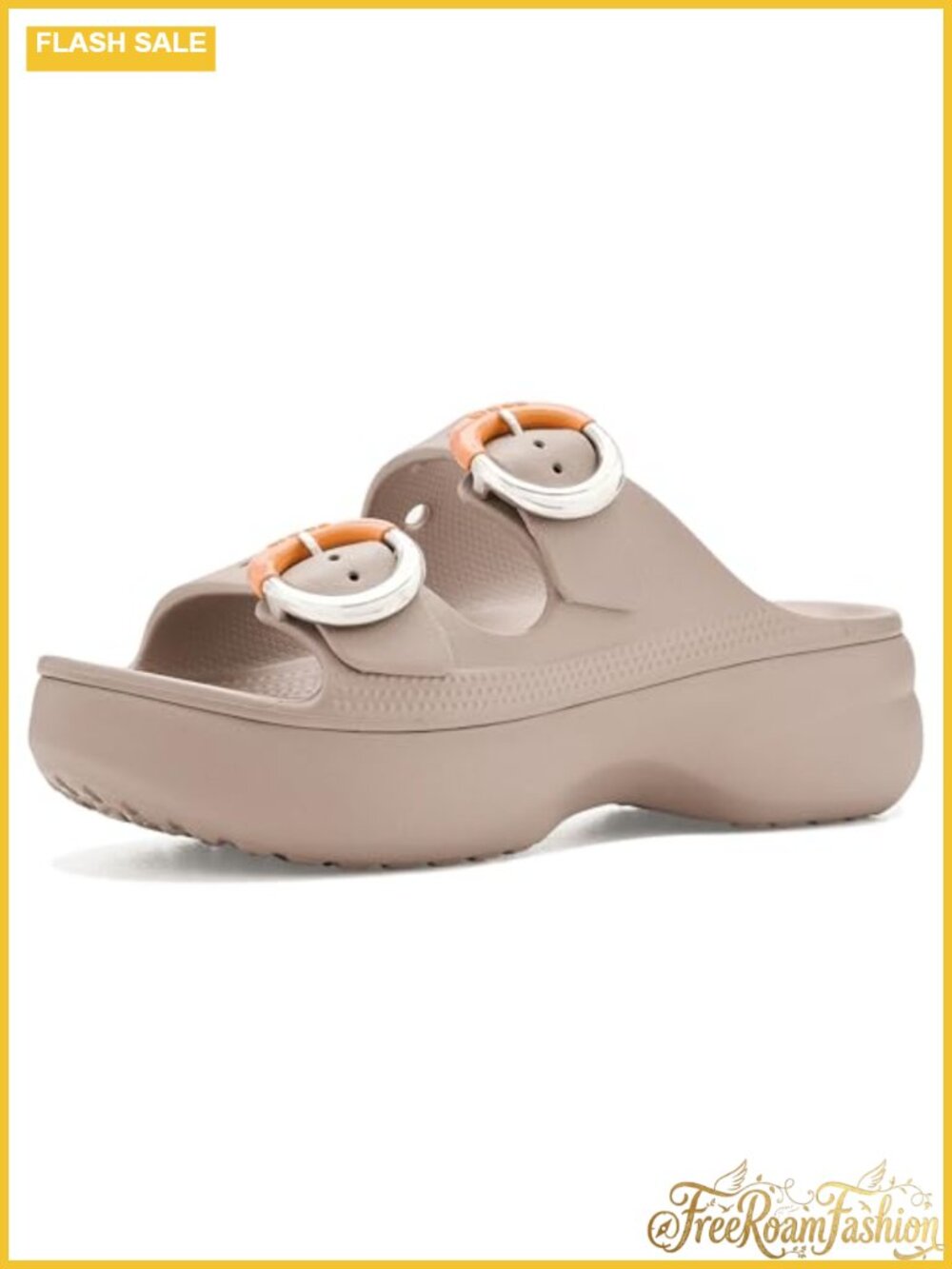 Crocs Platform Sandals Dual Buckle Slip-On EVA Waterproof